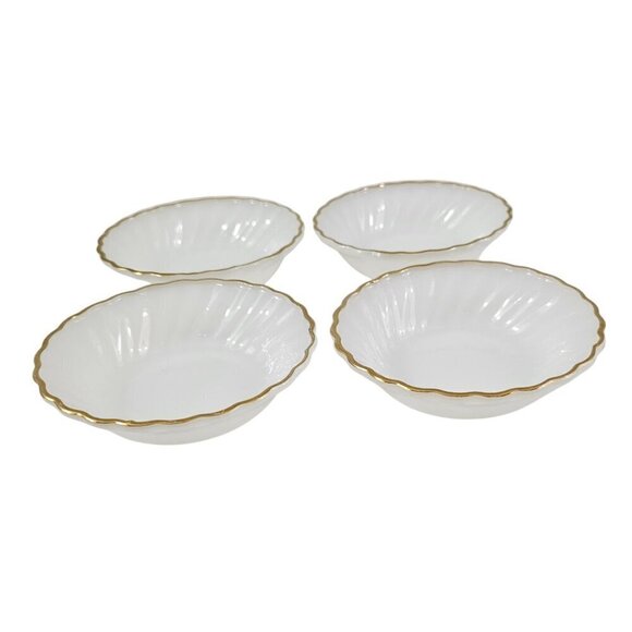 Anchor Hocking Fire King Milk Glass Custard Dessert Appetizer Bowls – Set of 4 - Picture 6 of 16